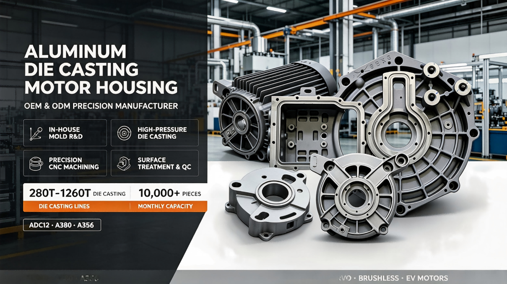 Aluminum die casting motor housing