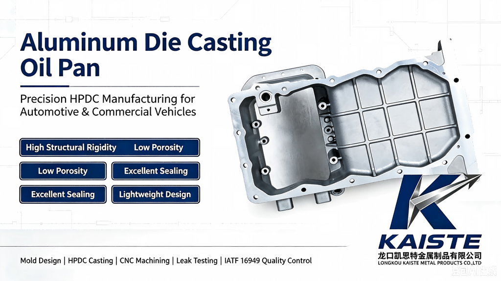Custom High Pressure Aluminum Die Casting Engine Oil Pan for Auto Parts