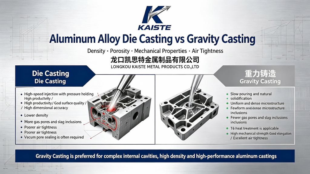 Differences in Density and Porosity of Aluminum Alloy Products Produced by Die Casting and Gravity Casting Processes
